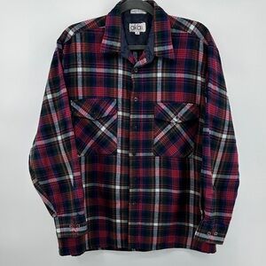 AkaBay VTG 90s Outdoor Rugged Workwear CasualPlaid Button Down Flannel Shirt SzL
